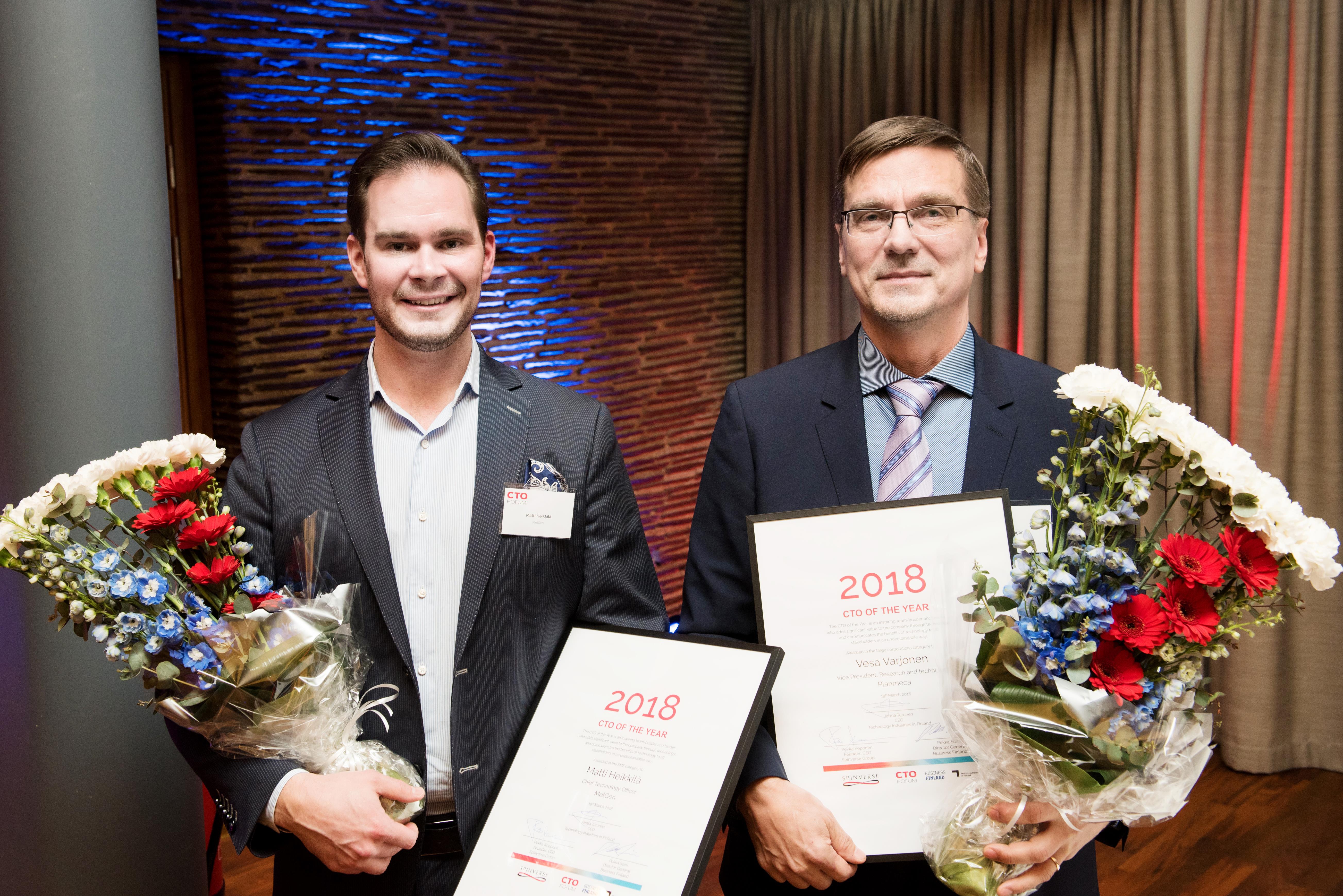 Finland’s CTOs of the year announced: Vesa Varjonen of Planmeca and Matti Heikkilä of MetGen have contributed to the renewal of Finnish industry