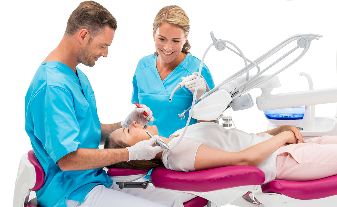 Planmeca dental unit infection control waterline cleaning system