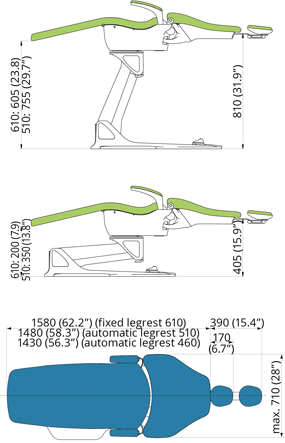 Technical specifications for Planmeca Chair
