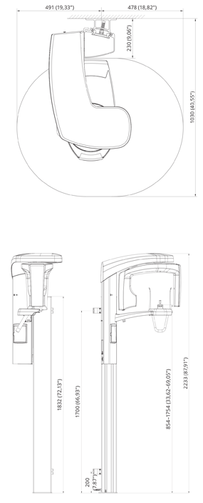 ProOne Drawing of dimensions