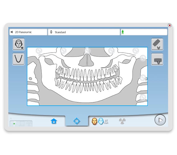 Planmeca ProMax 2D user-friendly control panel