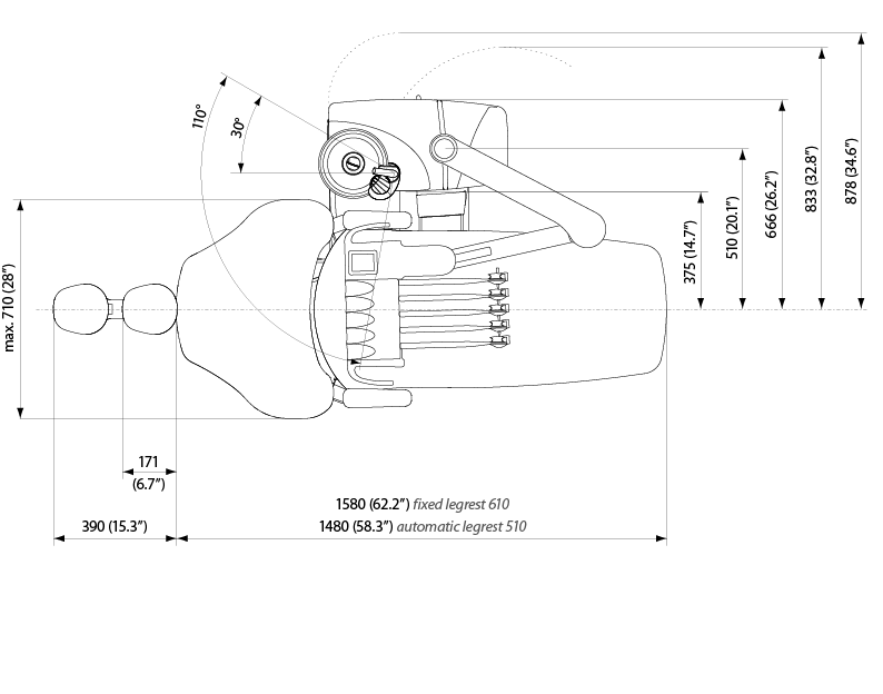 Over-the-patient delivery with balanced instrument arms