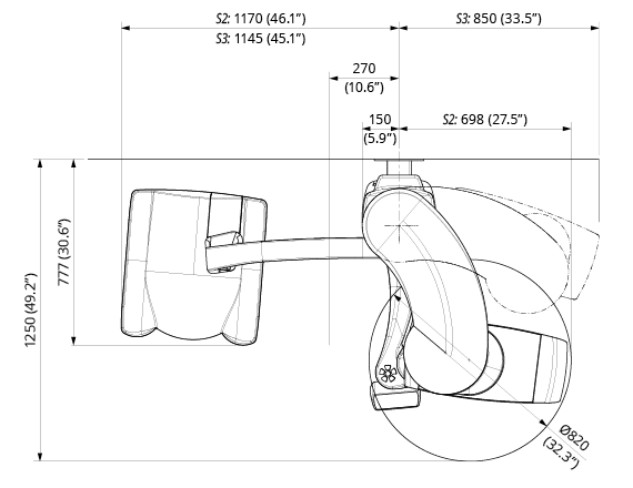 Planmeca ProMax 2D technical specifications dimensions